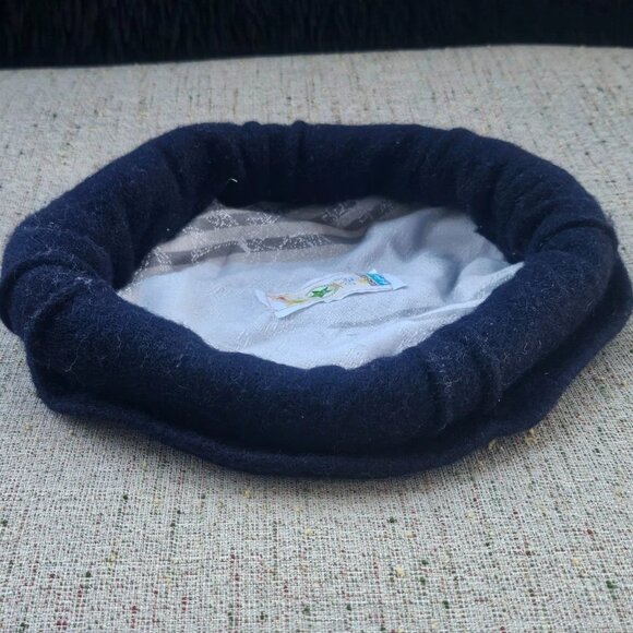 Men Hat Blue Wool Chitral Cap Topi Cultural Ethnic hat Handmade Warm Hat New - Picture 12 of 12